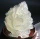 470g Ancient China Hetian Jade Hand - Carved White Jade Big Statue Cabbage 4.  9inch Other photo 4