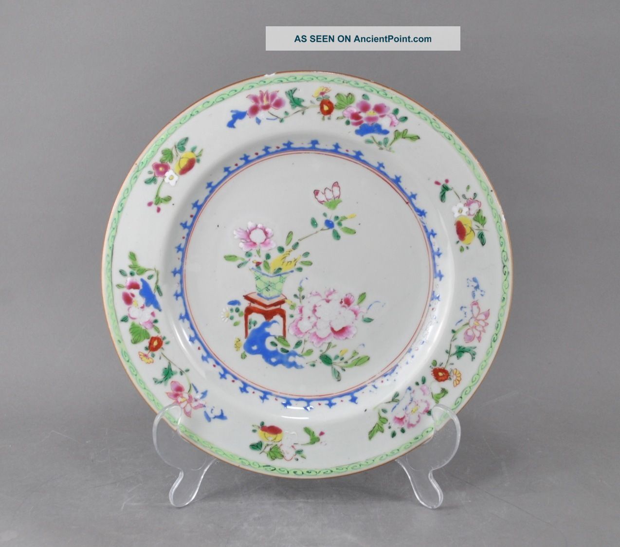 A Pretty Chinese 18c Famille Rose Plate - Yongzheng Plates photo