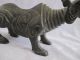Chinese Bronze Statue Rhinoceros Carven Vivid Mighty Exquisite Ornament Amulets photo 2