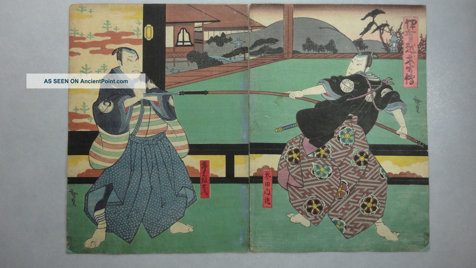 Jw861 Kamigata - E Woodblock Print By Hirosada - Igagoe Buyuden Chuban Pr Prints photo