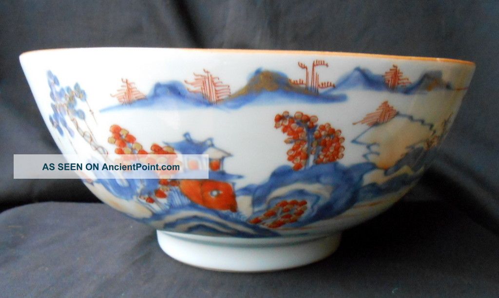 Famille Rose Chinese Imari Bowl 18th Century Qing Bowls photo