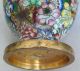 Antique Or Vintage Pair Of Chinese Chintz Style Cloisonne Flower Vases (9.  4 