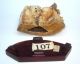 Antique Chinese Faux Ivory Carved Ornament On Stand. Other photo 6