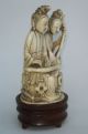 Antique Chinese Faux Ivory Carved Musicians On Stand. Other photo 3