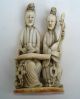 Antique Chinese Faux Ivory Carved Musicians On Stand. Other photo 8