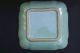 Antique Chinese 19thc Celadon Handpainted Square Dish Plates photo 7