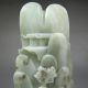 Chinese Hand - Crafted Carved Hetian Jade Statue & Teacher And Student Men, Women & Children photo 8