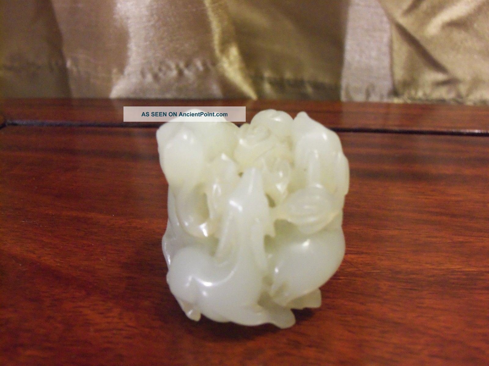 Antique 18th Century Nephrite Jade Carving Of Three Rams Other photo