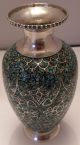 Antique Silver Fine Wire Cloisonne Vase 6.  258 Troy Oz Middle East photo 1