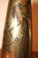 19th Cent Pair Of Japanese Antique Meiji Inlaid Bronze Vases Signed, Vases photo 3