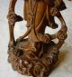 Antique Oriental Chinese / Japanese Carved Box Wood Figure With Basket Woodenware photo 3