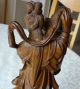 Antique Oriental Chinese / Japanese Carved Box Wood Figure With Basket Woodenware photo 4