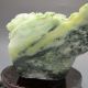 100% Natural Dushan Jade Hand - Carved Statue - Peony Flower Nr/pc2392 Other photo 7
