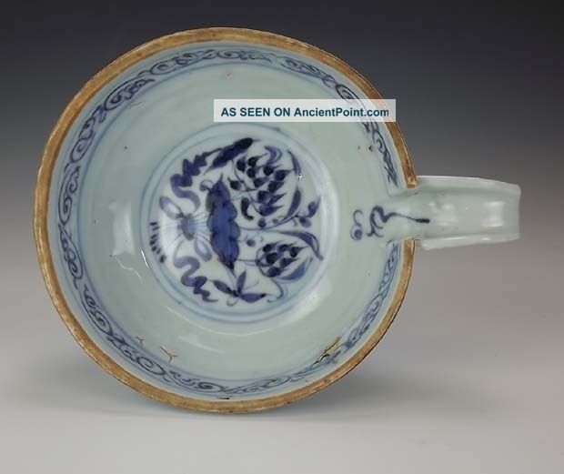 Antique Chinese Oriental Blue & White Bowl - Unusual Porcelain photo