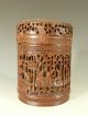 Chinese Carved Bamboo Brushpot And Cover 19thc Woodenware photo 5