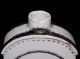 18th C Antique Chinese Export Porcelain Tea Caddy W/ Black Scenic Motif Pots photo 5