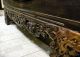 Antique 19c Asian Chinese Hand Carved Wood Panel Temple Opium Bed Other photo 2