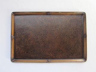 Japanese Vintage Copper Tray,  Plate/ Tea Ceremony/ Pattern Tsuchime/ 929 photo