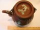 Signed Antique Chinese Yixing Teapot Enamel Decoration Opera Figures Teapots photo 2