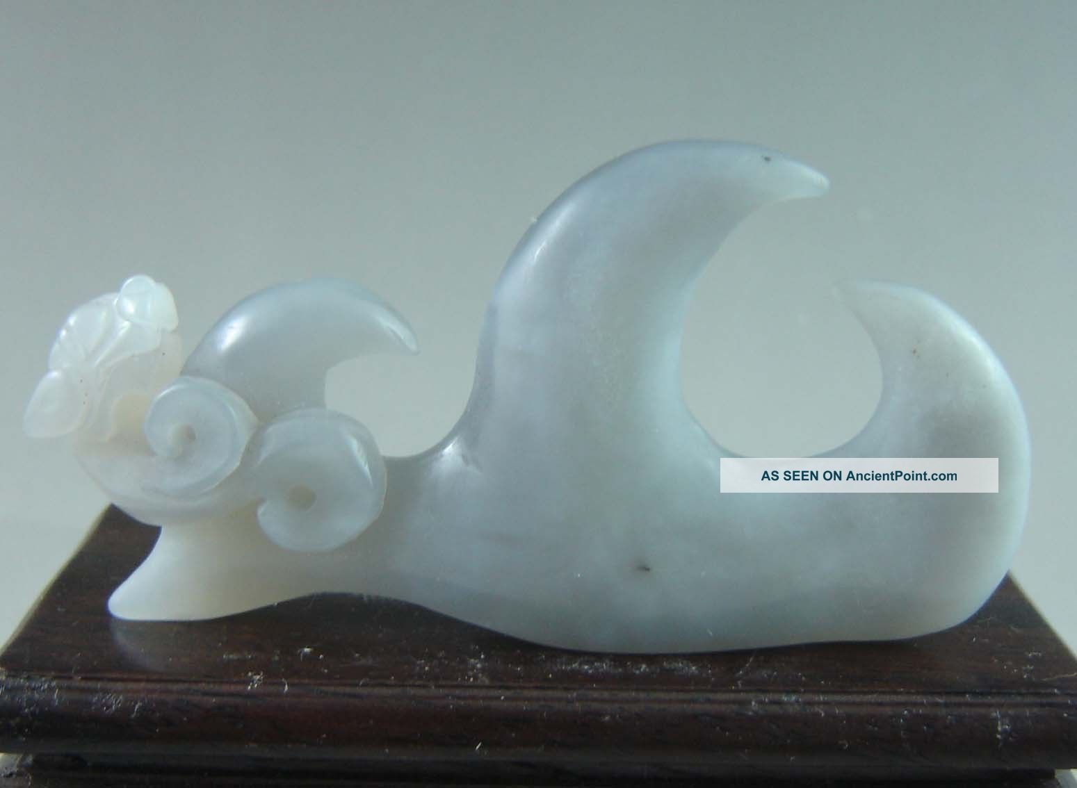 Chinese Hetian Jade Carved Dragon Writing Brush Holder Other photo