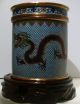 Antique 19th Century Chinese Cloisonne Jar 5 Toed Dragons Chasing Flam Pearl Vases photo 1