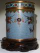 Antique 19th Century Chinese Cloisonne Jar 5 Toed Dragons Chasing Flam Pearl Vases photo 6