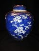 Large & Rare Antique Chinese Blue & White Porcelain Prunus Jar Vase Vases photo 3