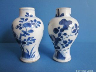 A Pair Of 18th Century Chinese Porcelain Miniature Vases,  Kanxi photo