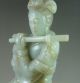 650g Chinese Hetian Jade Carved Lady Carving Other photo 5