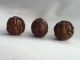 3 Antique Chinese Carved Nut Shells Figural Buddhas Monks Tigers Dragons Pagodas Other photo 4