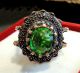 Fabolous 19th Century Ottoman Turkish Diamond & Emerald Ring Middle East photo 1
