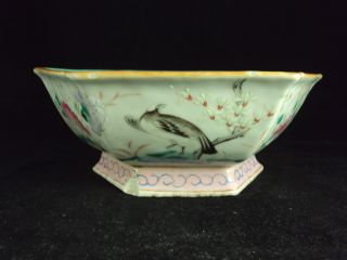 A Chinese Porcelain Famille Rose Bowl,  Bird photo