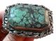 Large Antique Chinese Turquoise Brooch Clip Carved & Repoussed Marked China Other photo 6