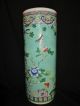 Amazing & Rare 19th C Antique Chinese Porcelain Famille Rose Umbrella Stand Vase Vases photo 3