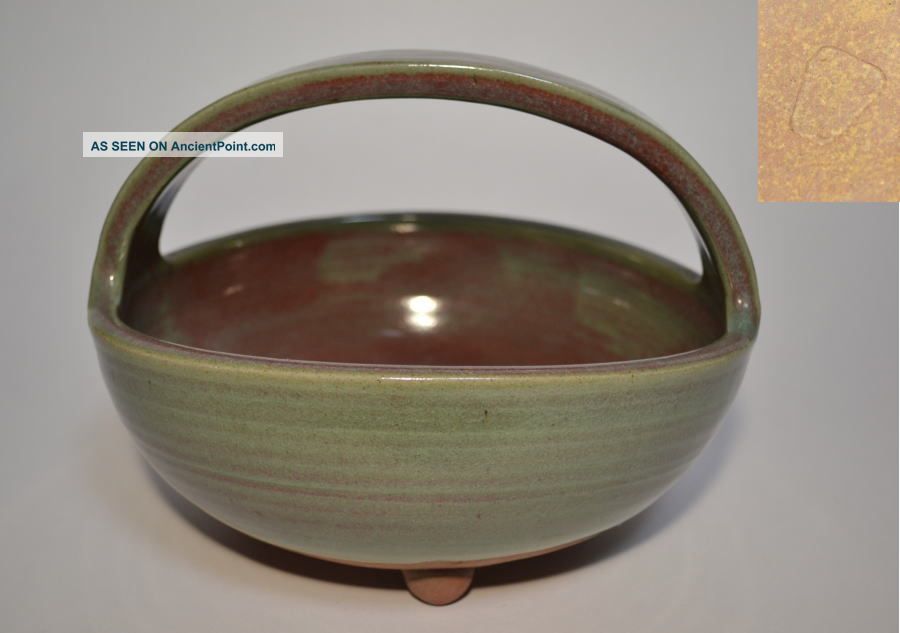 Japanese Tea Ceremony Kashiki Pottery Handle Bowl Bowls photo