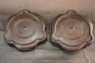 Unique Chinese Rosewood Base A Pair photo