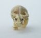 Old Japanese Carved Ox Bone Netsuke Buffalo /// Signed Netsuke photo 3