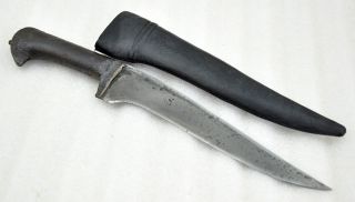 1800s Antique Hand Forged Fine Steel Dagger Knife Shape photo
