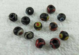 13 Afghan Old Small Glass Bead photo
