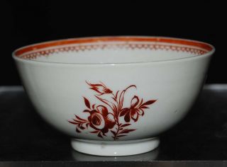 18th - 19th C Antique Chinese Export Red Luster Porcelain Large Tea Cup Bowl photo