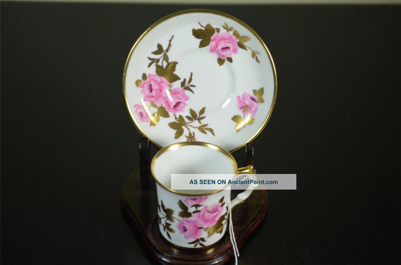 England Gold Gilted Cup And Saucer Set 20th Century Vases photo