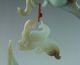 Fine Chinese Hetian Jade Carved Dragon Phoenix Carving Other photo 2