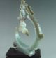 Fine Chinese Hetian Jade Carved Dragon Phoenix Carving Other photo 3