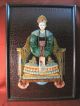 Japanese Relief Art Mosaic Empress Imperial Figure Vintage Prints photo 2