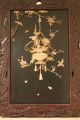 Pair Of Japanese Antique Meiji Shibayama & Inlaid Carved Cow Bone Framed Panels, Other photo 1