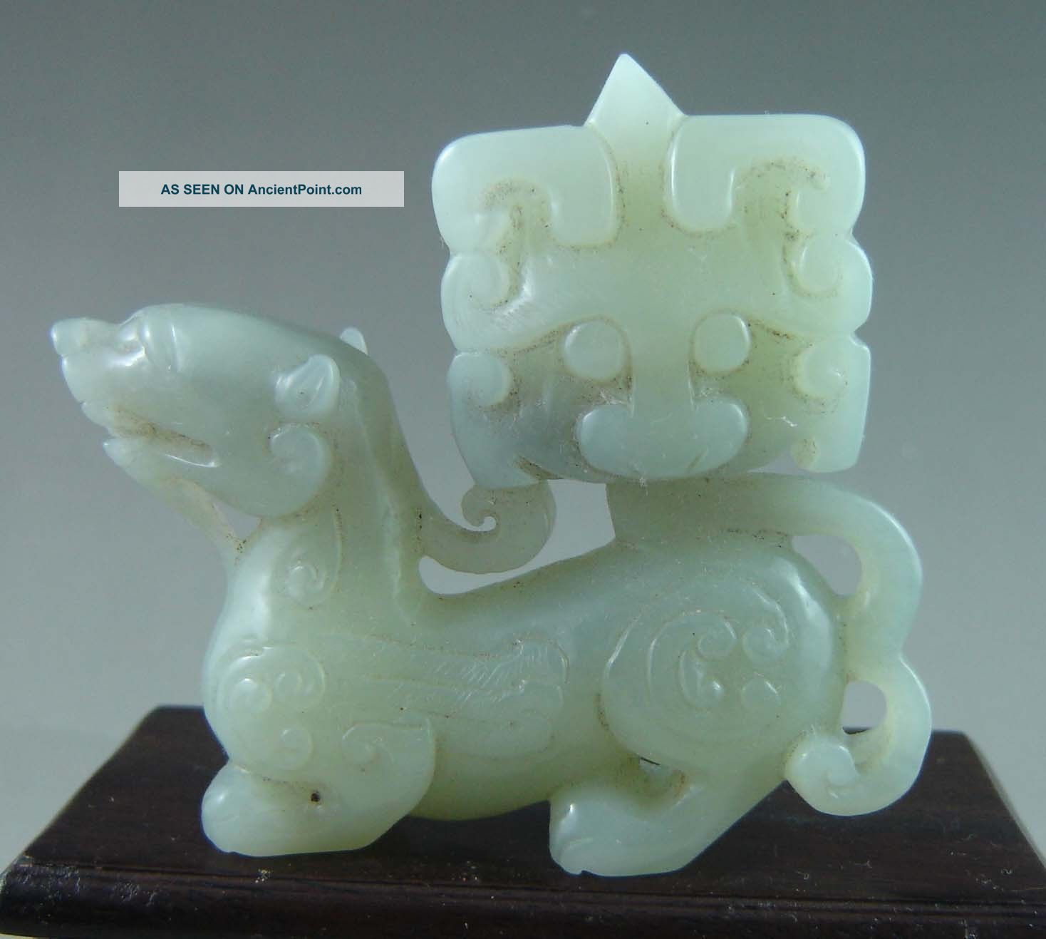 Old Chinese Hetian Jade Carved Beast Carving Other photo