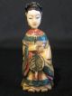 Antique Ox Bone 象牙 Chinese Canton Carved Polychrome Snuff Bottle Empress W.  Fan Snuff Bottles photo 1