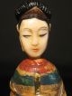 Antique Ox Bone 象牙 Chinese Canton Carved Polychrome Snuff Bottle Empress W.  Fan Snuff Bottles photo 2
