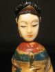 Antique Ox Bone 象牙 Chinese Canton Carved Polychrome Snuff Bottle Empress W.  Fan Snuff Bottles photo 3