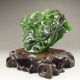 Chinese Hetian Jade Statue - Peony Nr Other photo 3